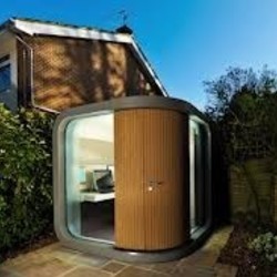 庭に個性的な2坪office pod！ローコストで！！