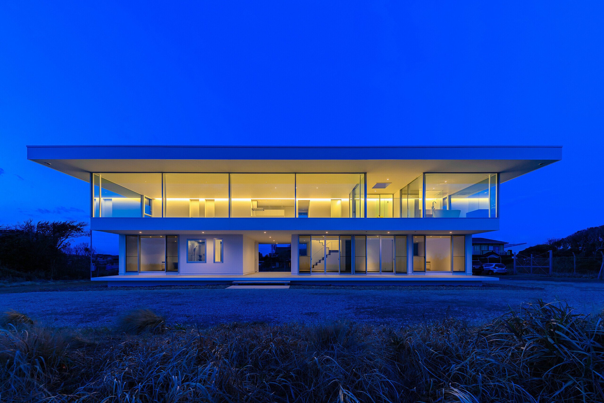 水平線の家　大海原の風景と暮らす家の建築事例写真
